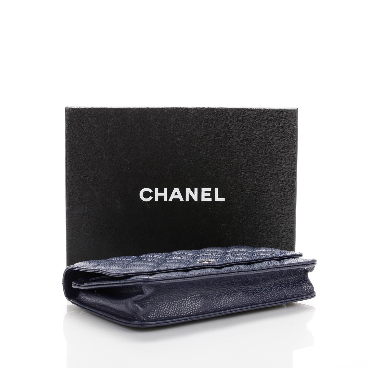 Chanel Caviar Quilted Wallet On Chain WOC Navy 4 of 8