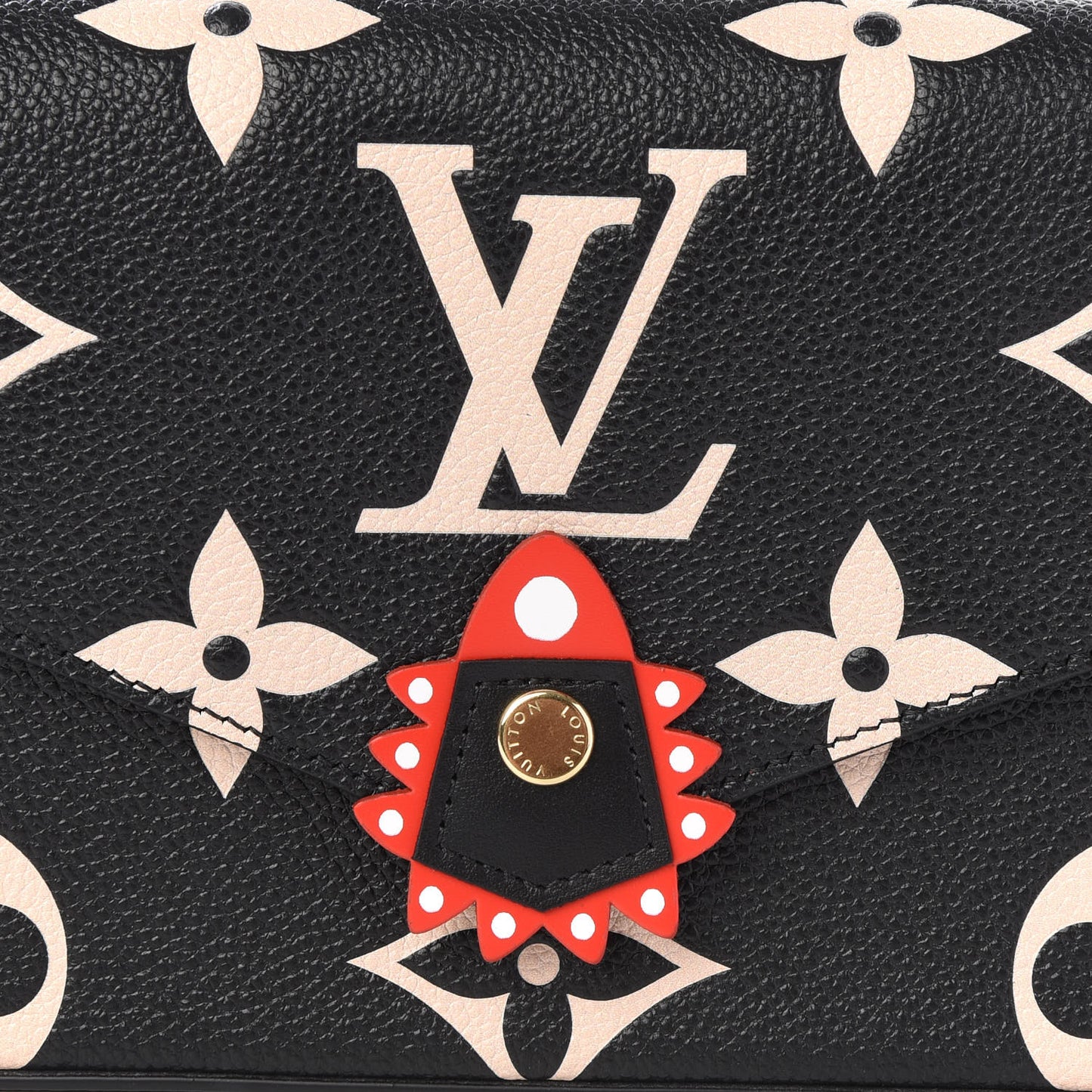 Empreinte Monogram Giant Crafty Pochette Felicie Black Creme