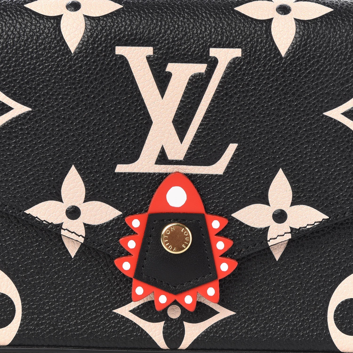 Louis Vuitton Empreinte Monogram Giant Crafty Pochette Felicie Black Creme 9 of 9
