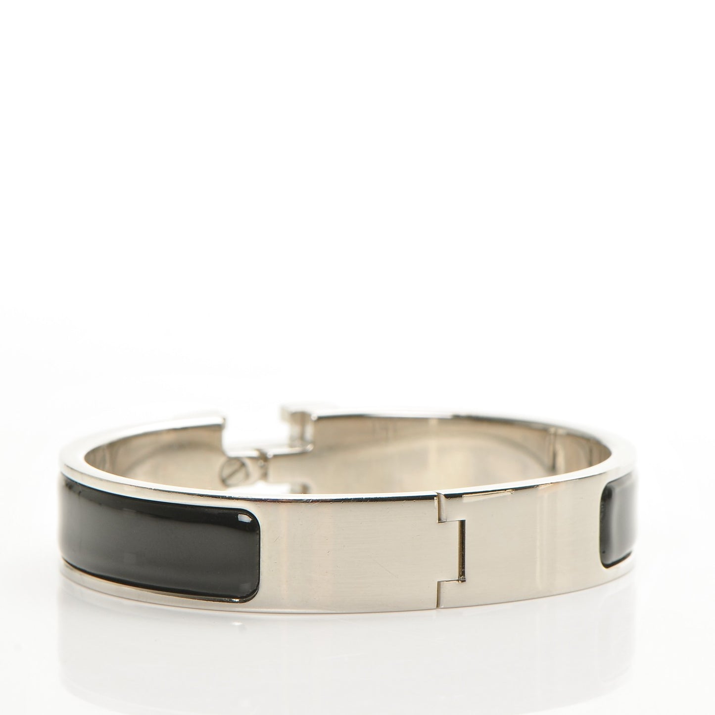 Enamel Narrow Clic Clac H Bracelet PM Black