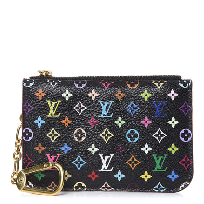 Louis Vuitton Monogram Multicolor Key Pouch Black Grenade 1 of 8