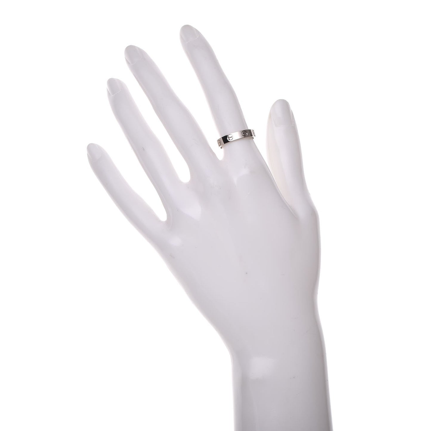 18K White Gold 3.5mm LOVE Wedding Band Ring 51 5.75