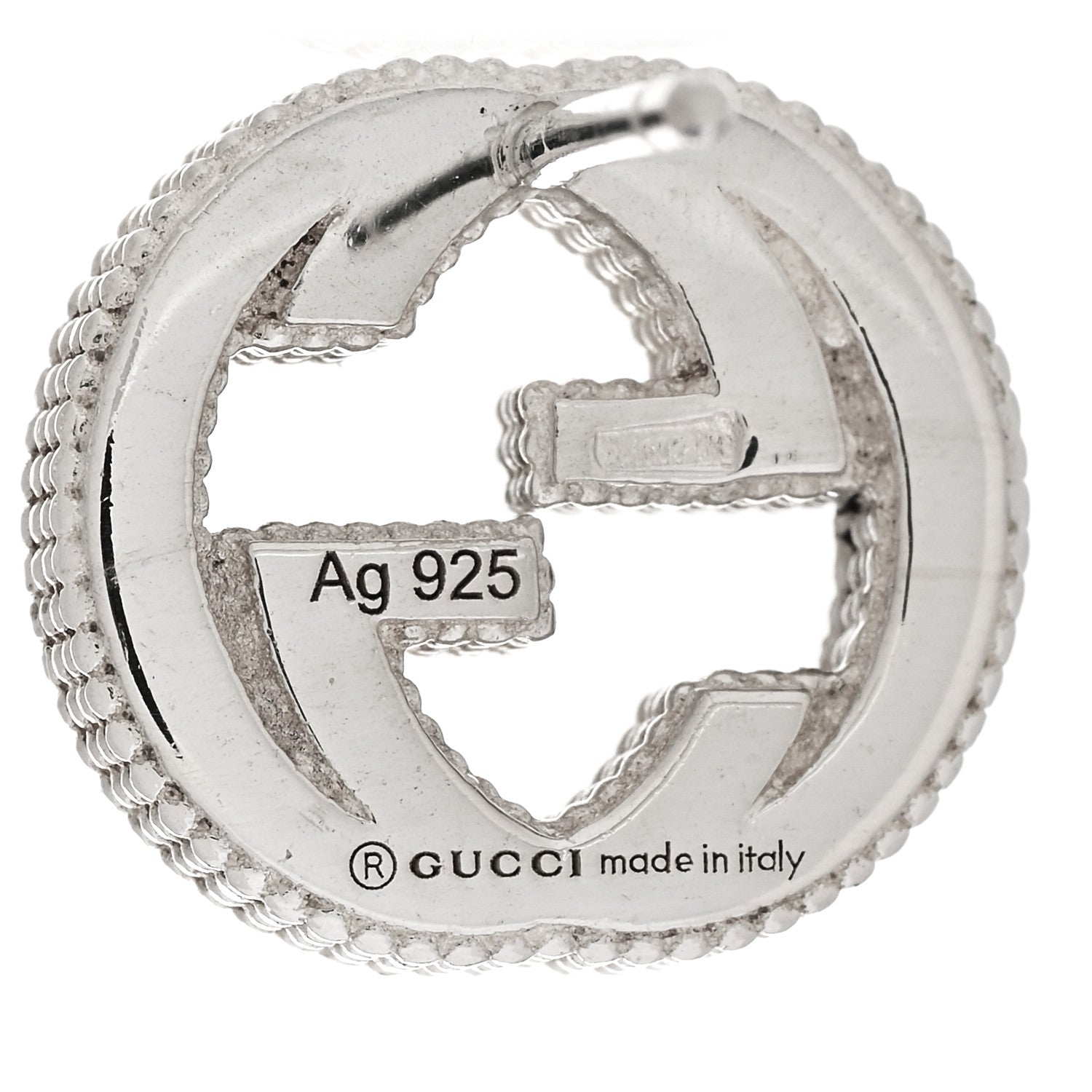 Gucci Sterling Silver Interlocking G Stud Earrings 4 of 5