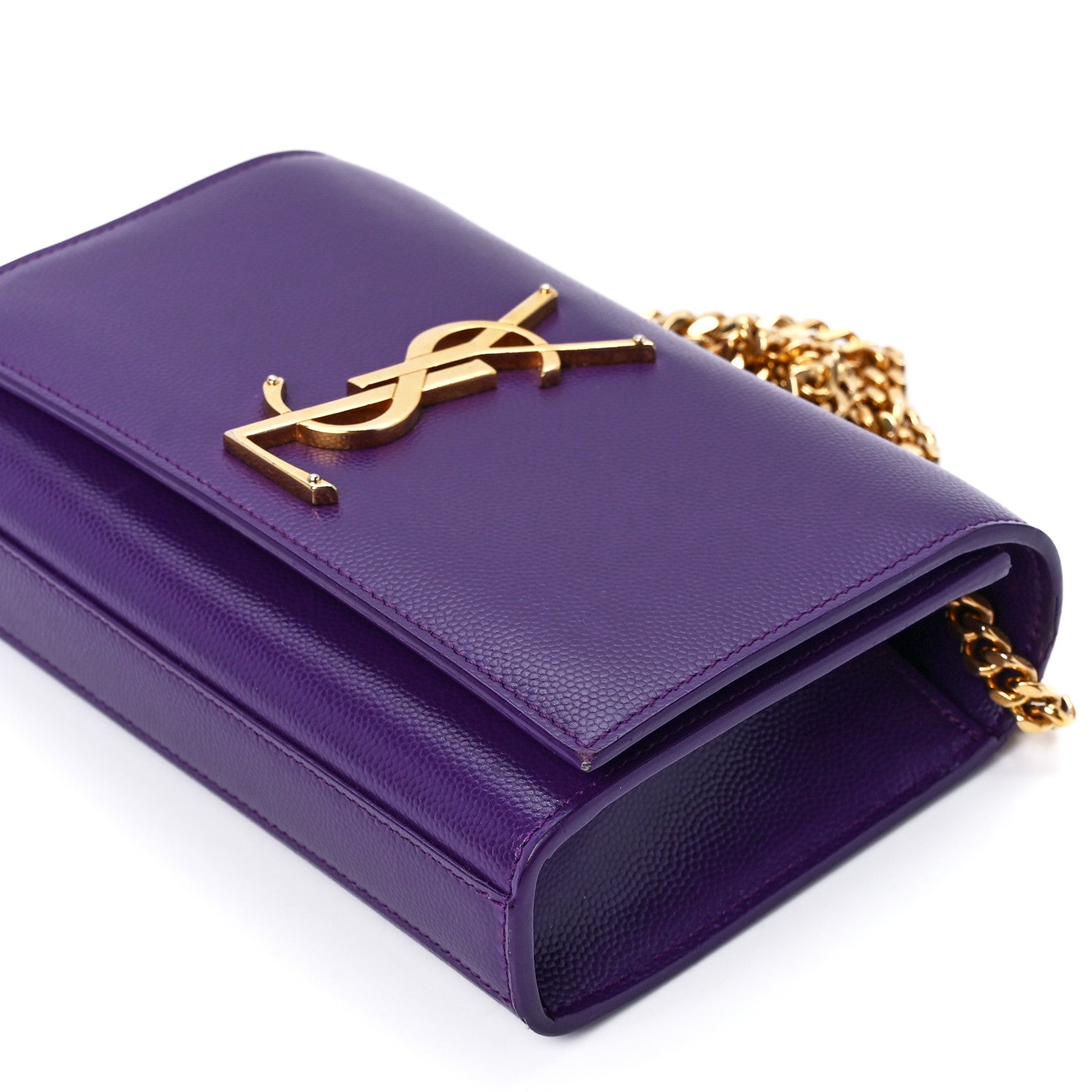 Saint Laurent Grain De Poudre Small Monogram Kate Satchel Lilac 12 of 12