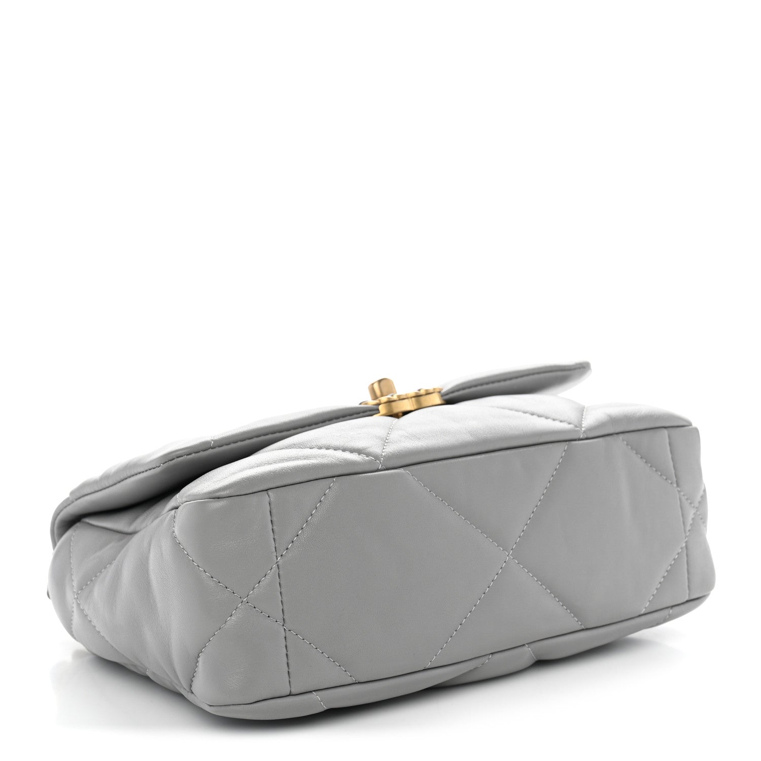 Chanel Lambskin Quilted Medium Chanel 19 Flap Grey 3 of 10