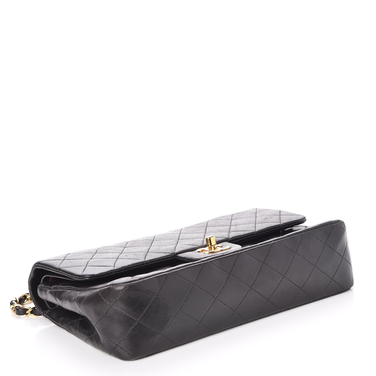Chanel Lambskin Quilted Medium Double Flap Black 5 of 8
