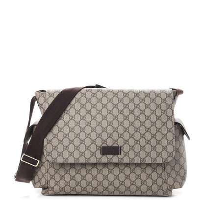 Gucci GG Plus Monogram Messenger Diaper Bag Dark Brown 1 of 11