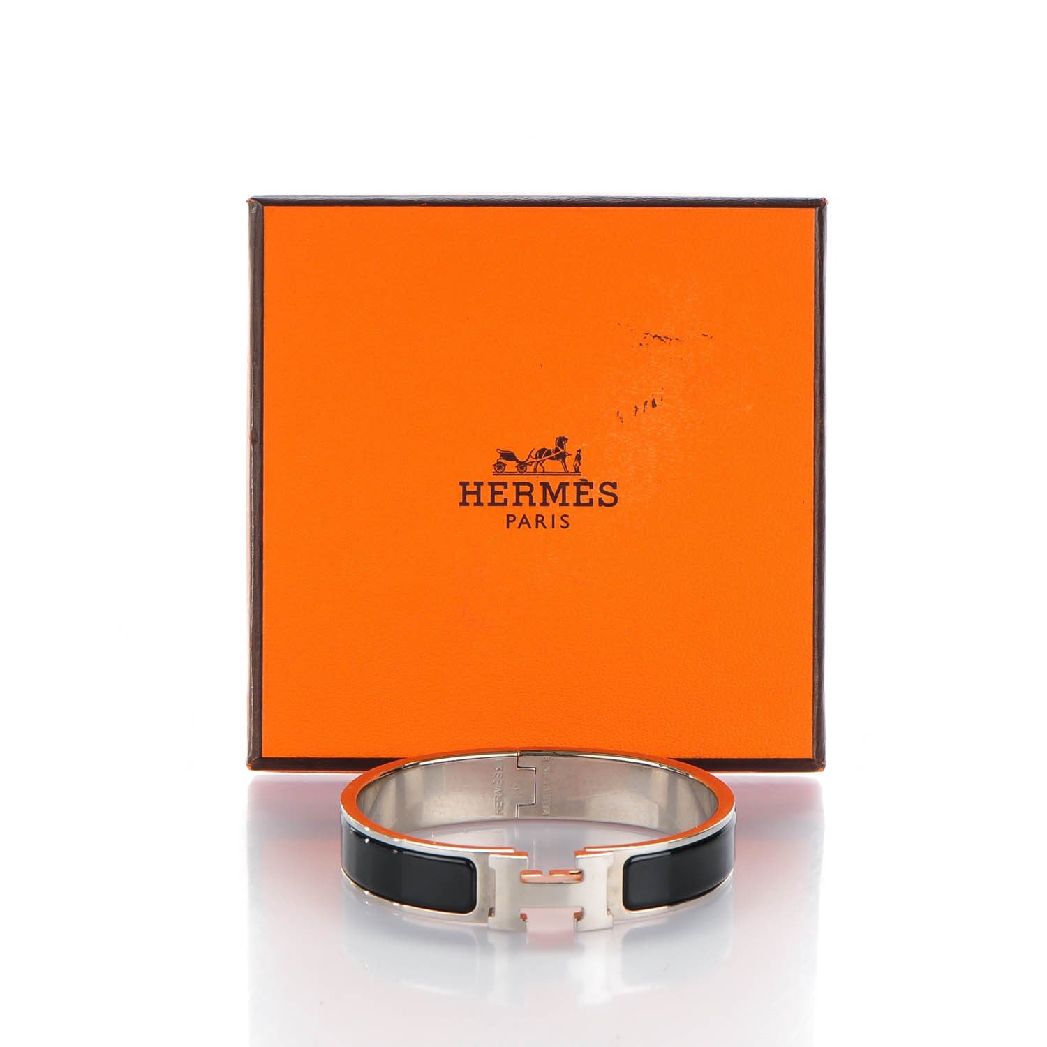 Hermes Enamel Narrow Clic Clac H Bracelet GM Black 6 of 6