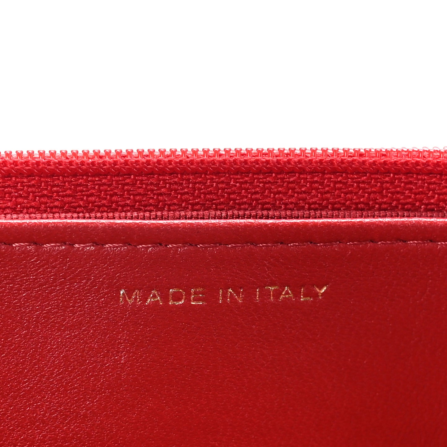 Lambskin Quilted Wallet On Chain WOC Red