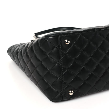 Chanel Lambskin Surpique Chevron Quilted Tote Black 9 of 11