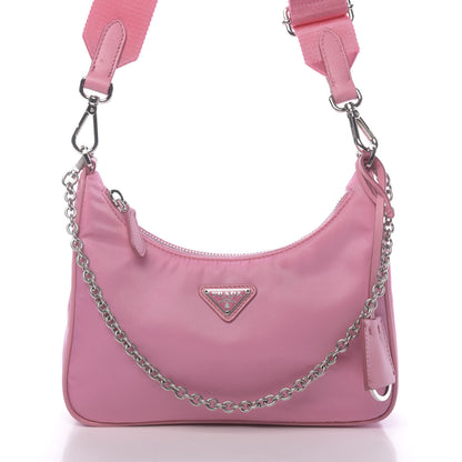 Prada Nylon Re-Edition 2005 Shoulder Bag Begonia 8 of 10