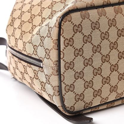 Gucci Monogram Dollar Calfskin O Drawstring Backpack Beige Ebony Testa di Moro Dark Chocolate 9 of 10