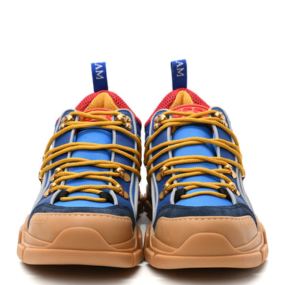 Gucci X SEGA Nylon Suede Calfskin Mens Flashtrek Sneakers 6.5 Bright Splash Poppy Marine Blue 2 of 8