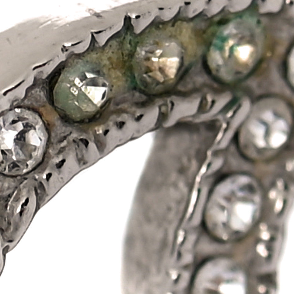 Crystal CC Earrings SIlver