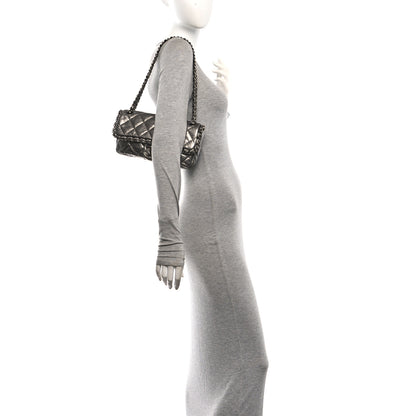 Chanel Metallic Calfskin Quilted Medium Chain Me Flap Grey 2 of 10