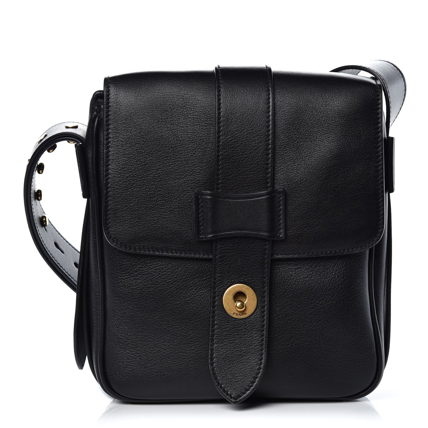 Prada Vitello Crossbody Bag Black 1 of 10