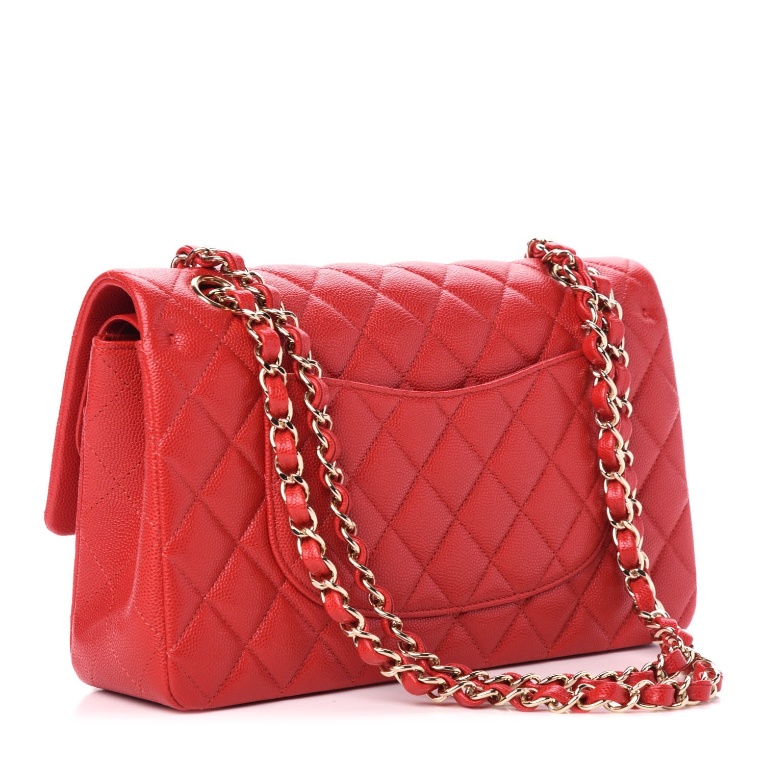 Chanel Caviar Quilted Medium Double Flap Red 3 of 11