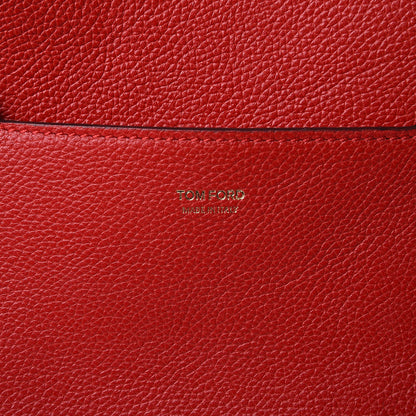 Tom Ford Pebbled Calfskin Medium Jennifer Flame Red 7 of 12