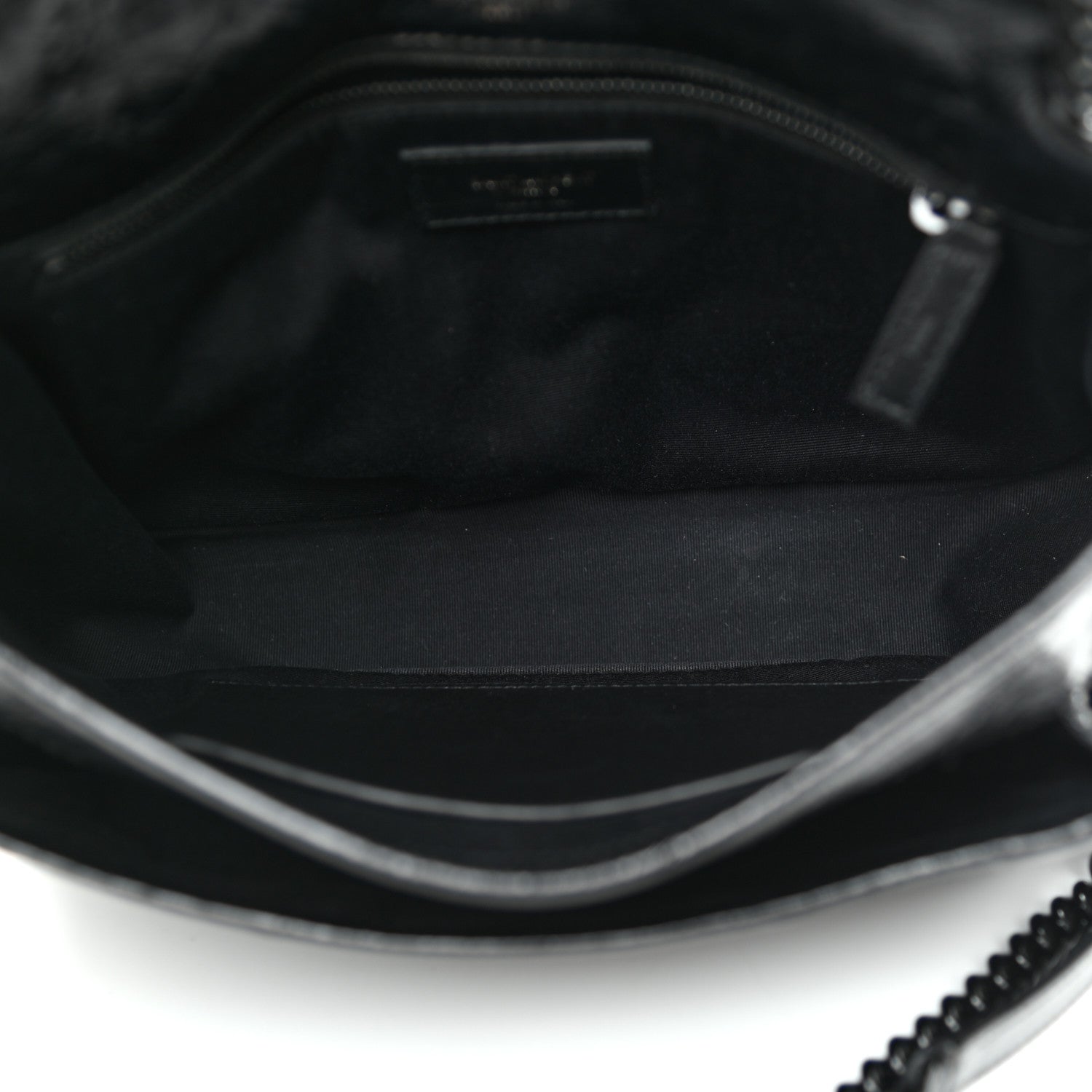 Saint Laurent Crinkled Calfskin Matelasse Monogram Medium Niki Chain Satchel Black 5 of 9