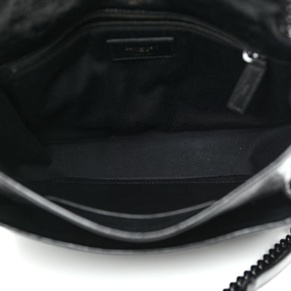 Saint Laurent Crinkled Calfskin Matelasse Monogram Medium Niki Chain Satchel Black 5 of 9