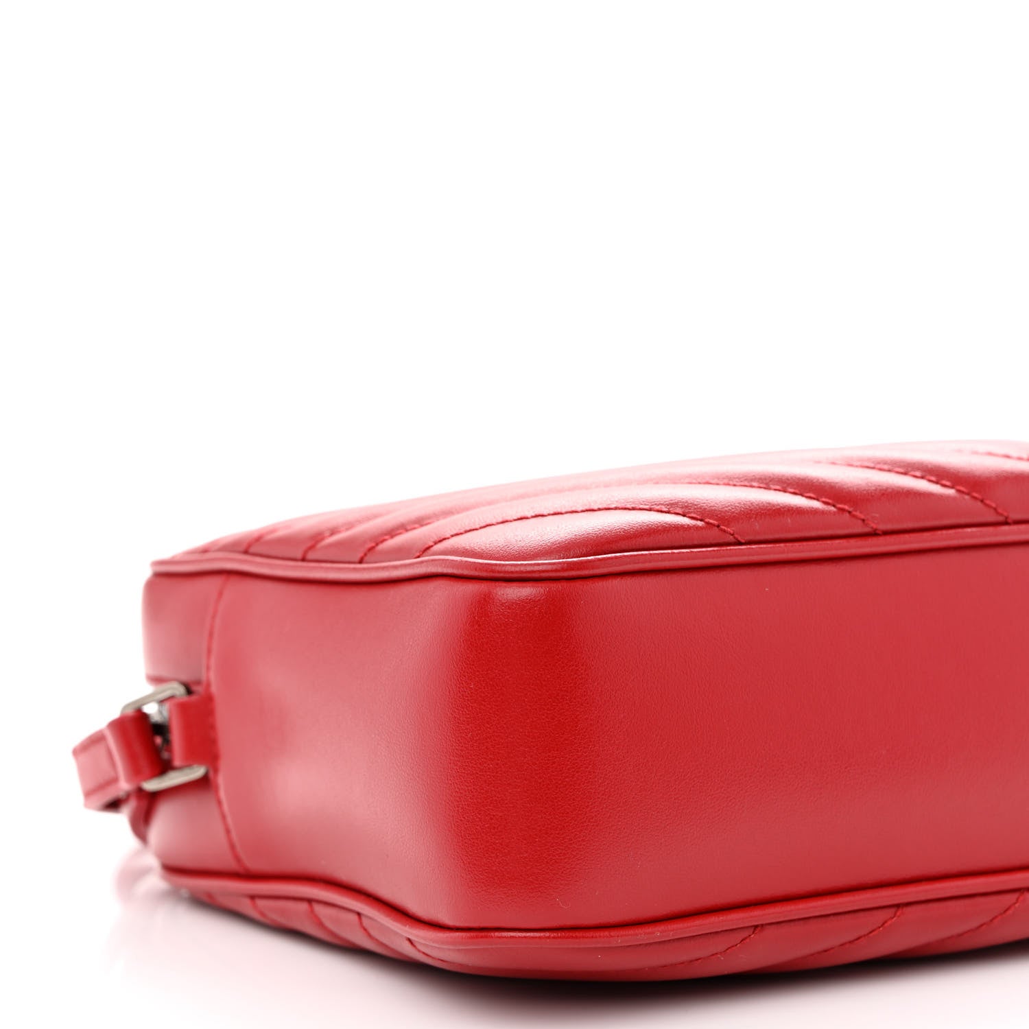 Saint Laurent Calfskin Matelasse Monogram Lou Camera Bag Red 9 of 14