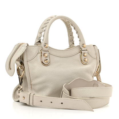 Balenciaga Chevre Gold Metallic Edge Hardware Mini City Ivory 3 of 11