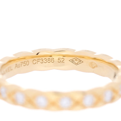 Chanel 18K Yellow Gold Diamond Mini Coco Crush Ring 52 6 5 of 6