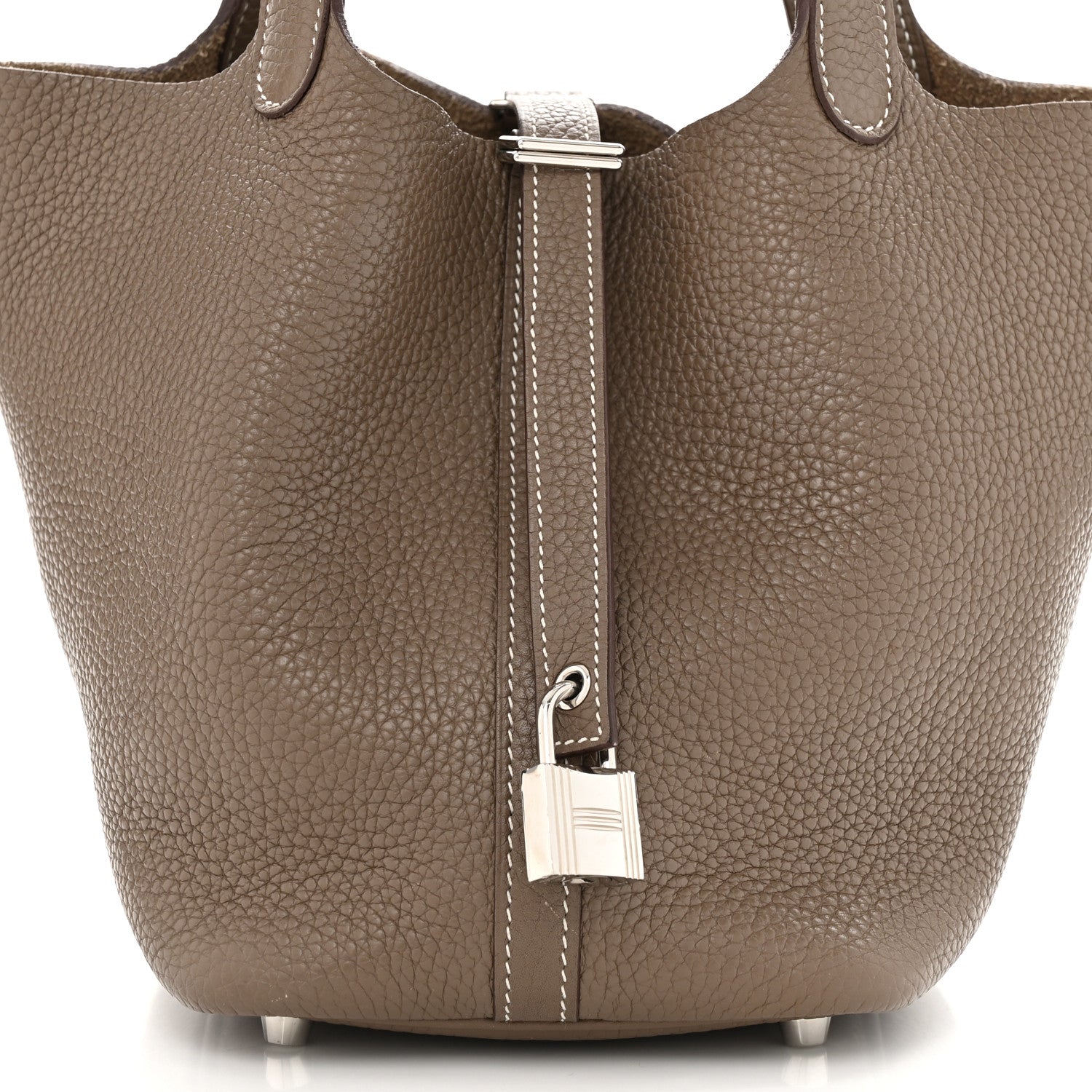 Hermes Taurillon Clemence Picotin Lock 18 PM Etoupe 8 of 11