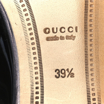 Gucci Patent Womens Jordaan Loafers 39.5 Black 8 of 12