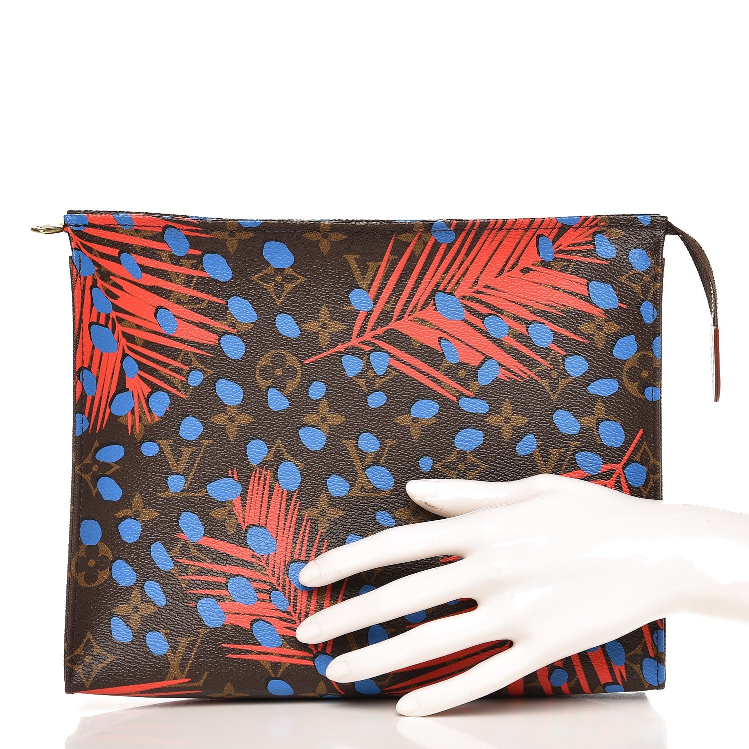 Louis Vuitton Monogram Jungle Dots Toiletry Pouch 26 Coquelicot Denim 2 of 7