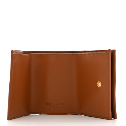 Bottega Veneta Nappa Maxi Intrecciato Tri-Fold Wallet Caramel 5 of 8
