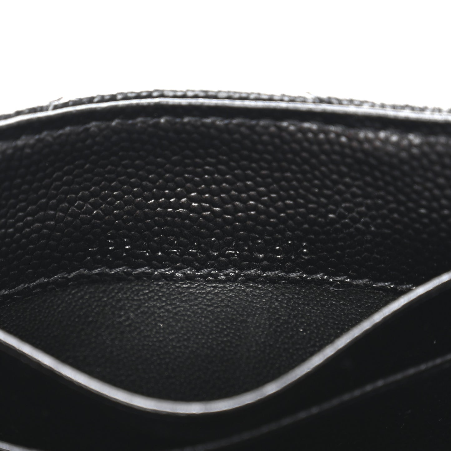 Grain De Poudre Matelasse Chevron Small Monogram Envelope Wallet Black