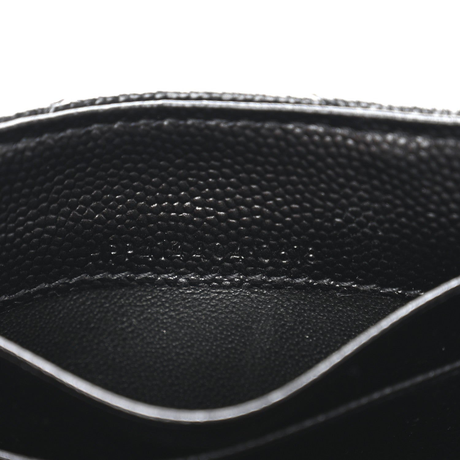Saint Laurent Grain De Poudre Matelasse Chevron Small Monogram Envelope Wallet Black 7 of 9