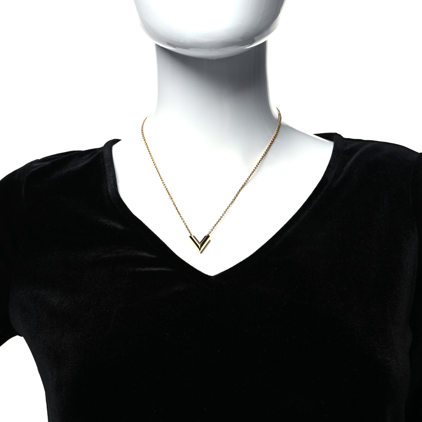 Brass Essential V Necklace Gold