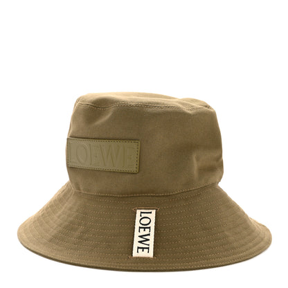Loewe Canvas Calfskin Fisherman Bucket Hat 58 Military Green 4 of 8