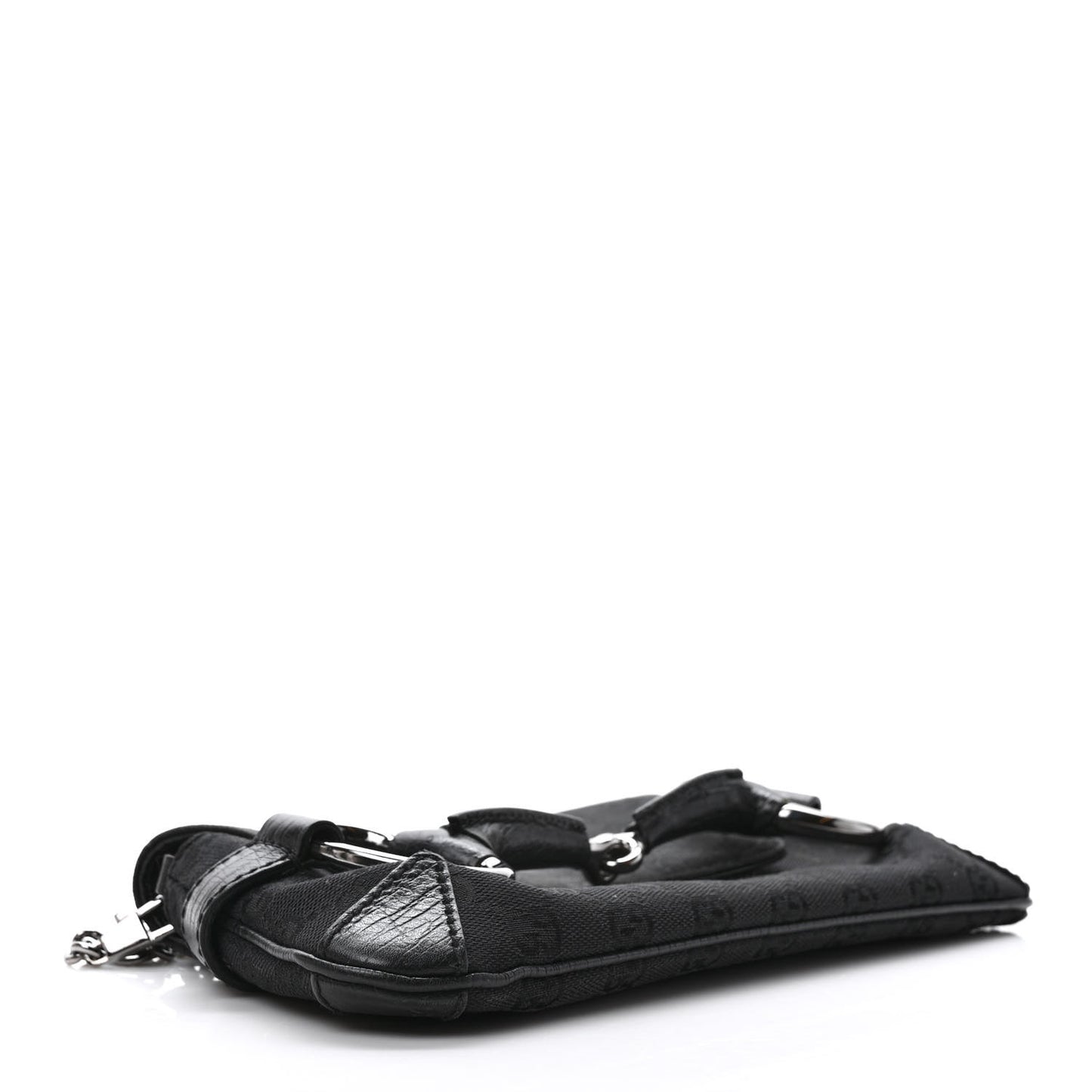 Monogram Horsebit Chain Clutch Black