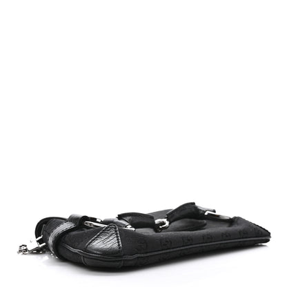 Gucci Monogram Horsebit Chain Clutch Black 4 of 10
