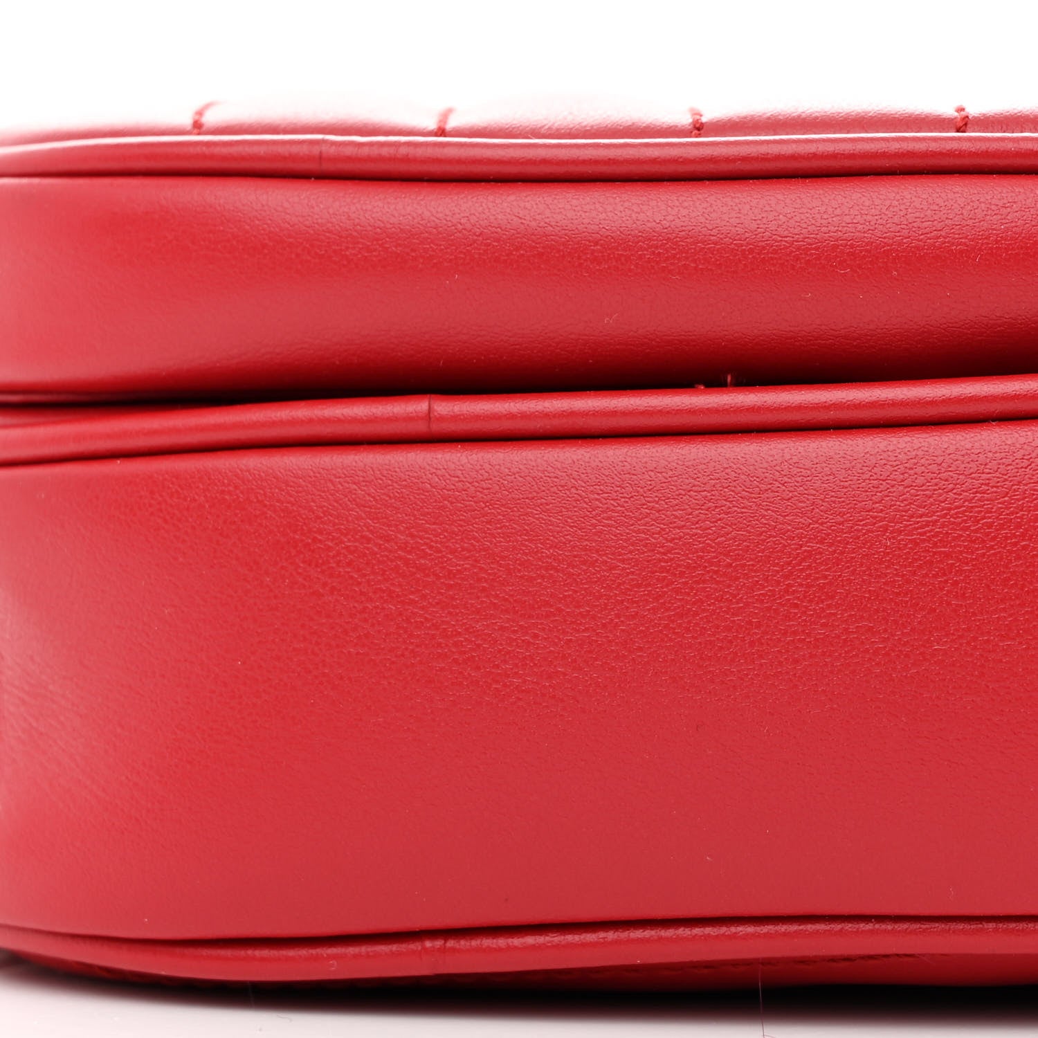 Gucci Calfskin Matelasse Diagonal Mini Interlocking G Heart Shoulder Bag Hibiscus Red 10 of 10