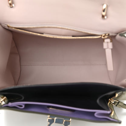 Salvatore Ferragamo Calfskin Sofia Rainbow Top Handle Bag Dark Olive Green 5 of 10
