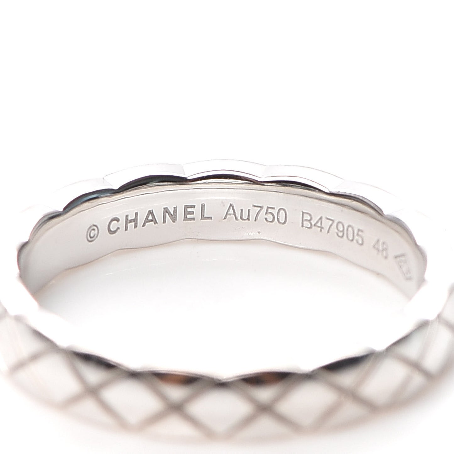 18K White Gold Mini Coco Crush Ring 48 4.5