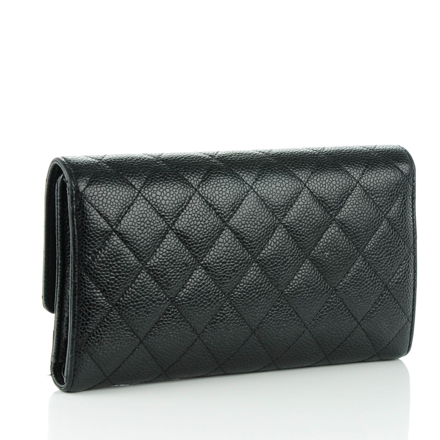 Chanel Caviar Quilted Large Flap Wallet Black 3 of 8