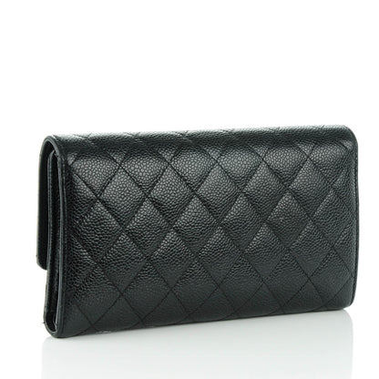 Chanel Caviar Quilted Large Flap Wallet Black 3 of 8