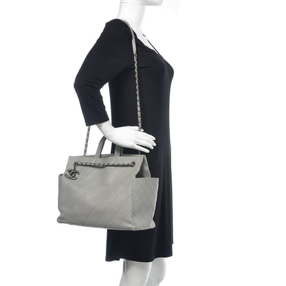 Chanel Grained Calfskin Small CC Pocket Tote Grey 2 of 17