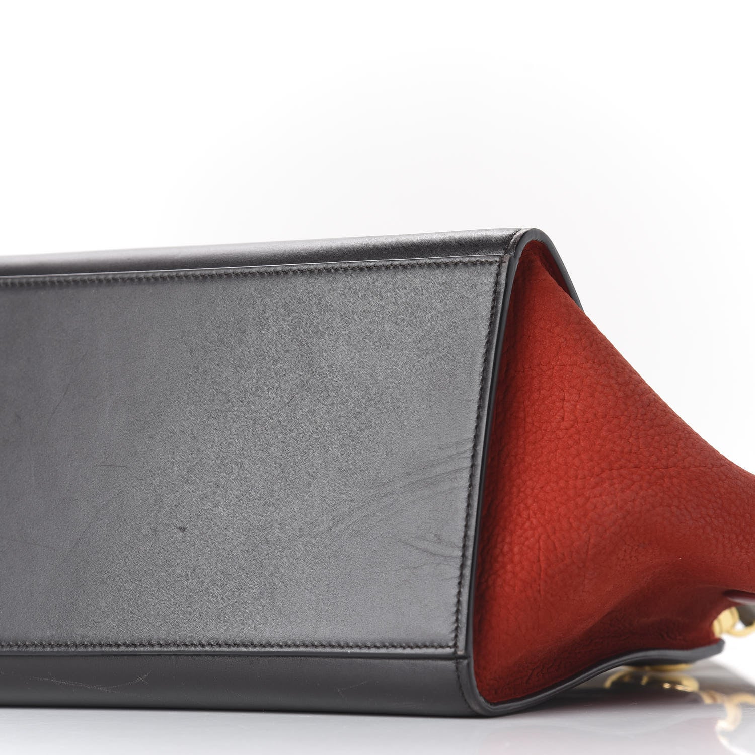 Celine Bullhide Calfskin Grained Nubuck Small Tri-Color Trapeze Taupe 6 of 11