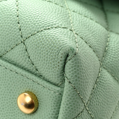 Chanel Caviar Quilted Small Coco Chain Handle Flap Light Green 11 of 12
