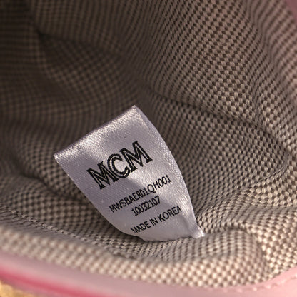 MCM Visetos Nappa Mini Delmy Chain Shoulder Bag Powder Pink 10 of 10