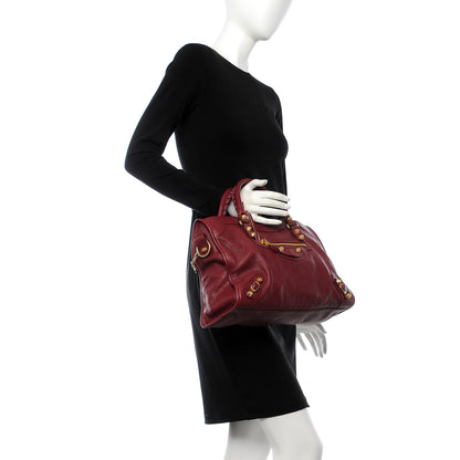 Balenciaga Chevre Hamilton Giant 12 Gold Hardware City Bordeaux 2 of 8