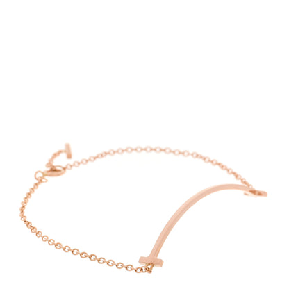 Tiffany 18K Rose Gold T Smile Bracelet 1 of 4
