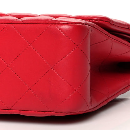 Chanel Lambskin Quilted Medium Double Flap Red 10 of 10