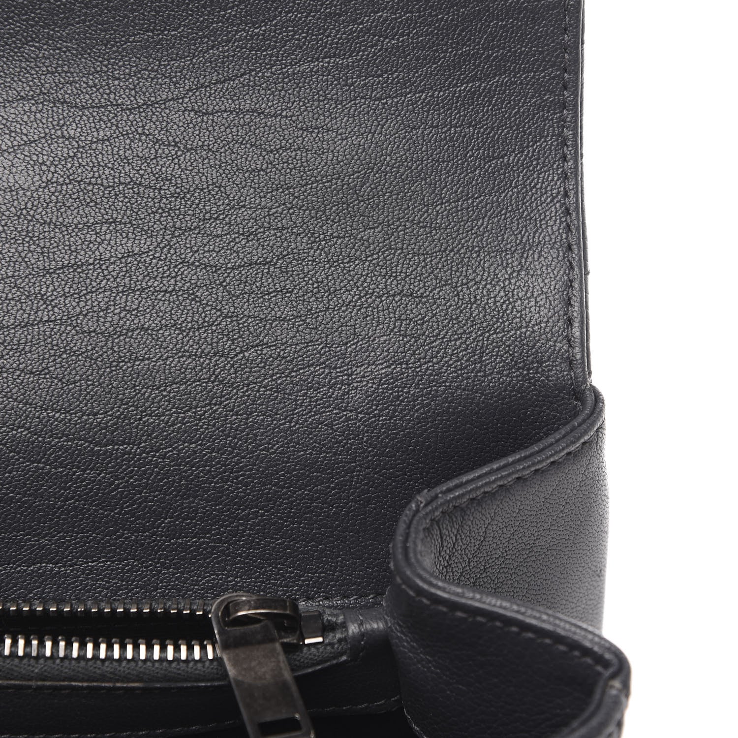 Saint Laurent Sheepskin Matelasse Chevron Monogram Medium College Bag Asphalt 13 of 13